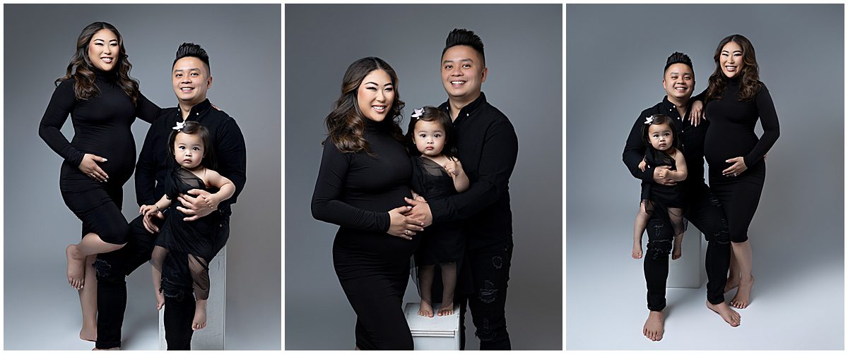 studio family maternity photos