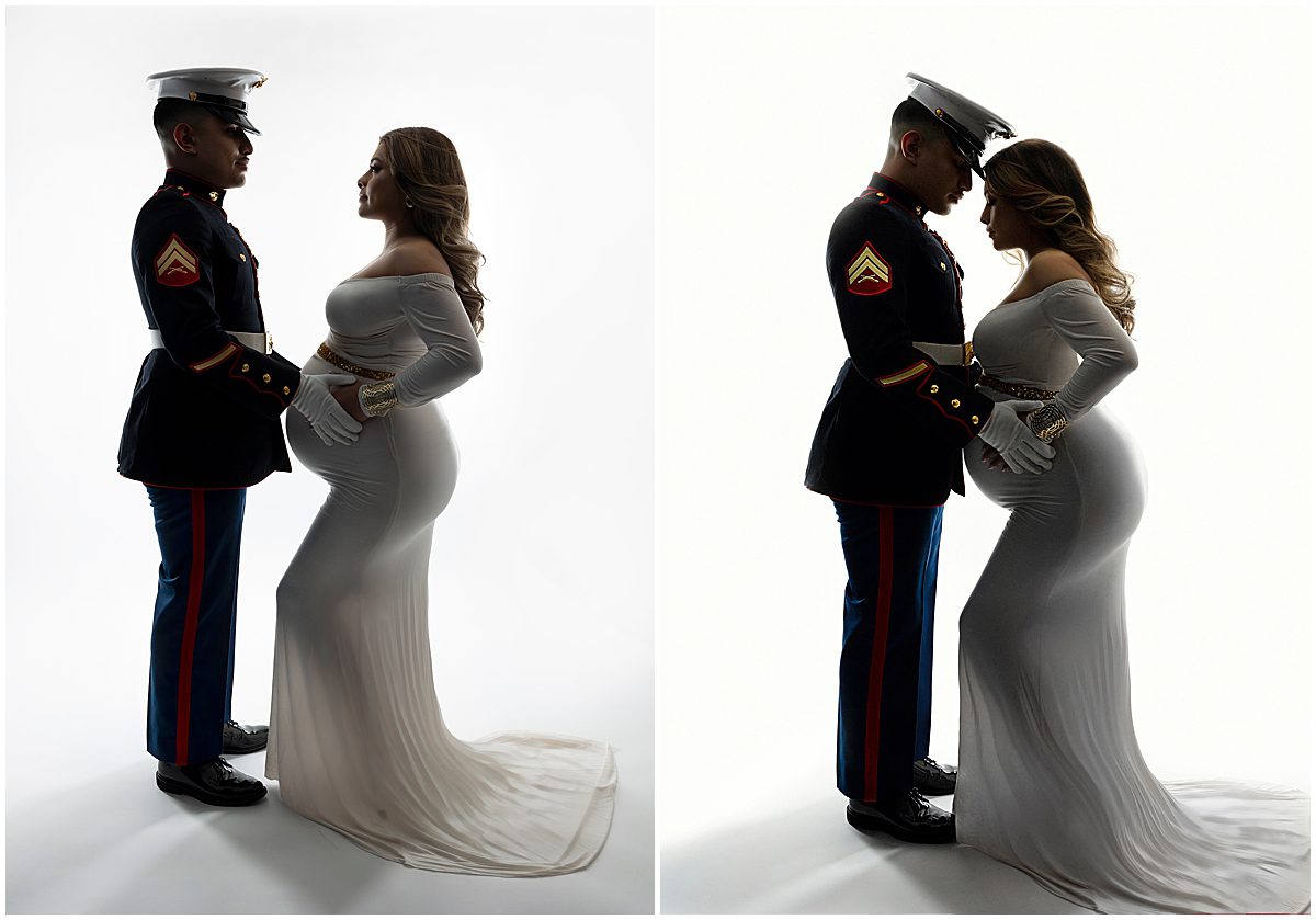 couple's military maternity photos