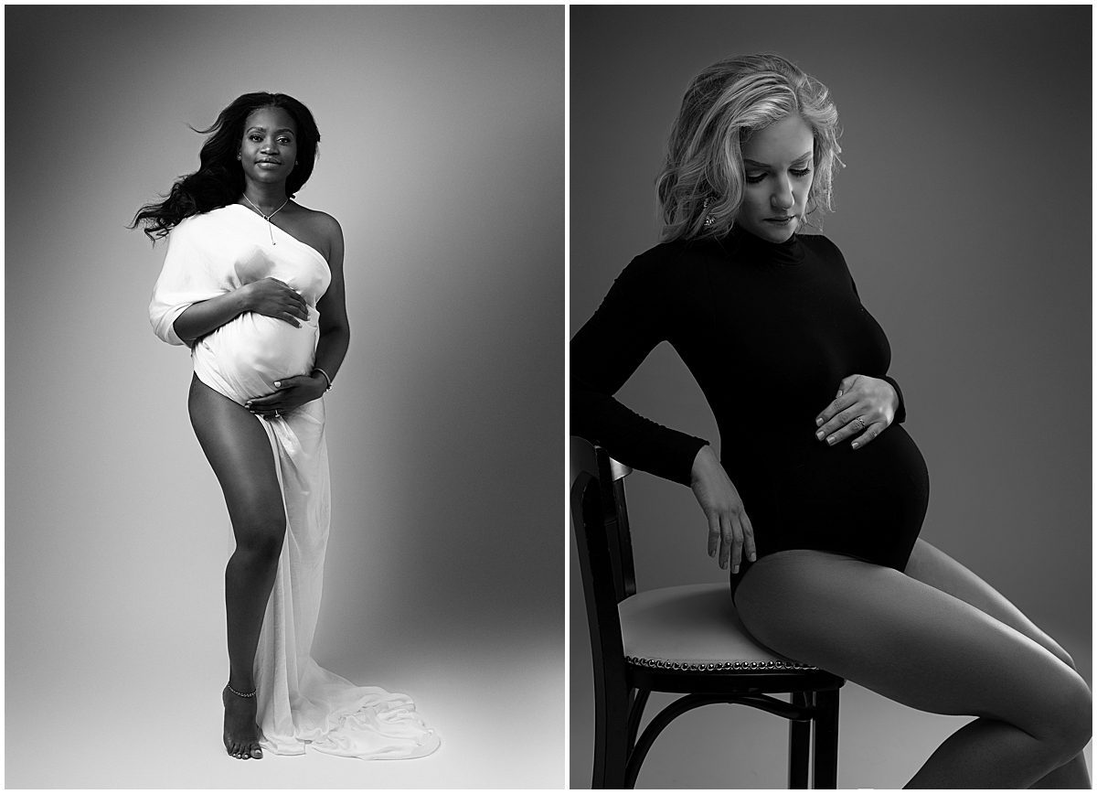 b&w maternity photography